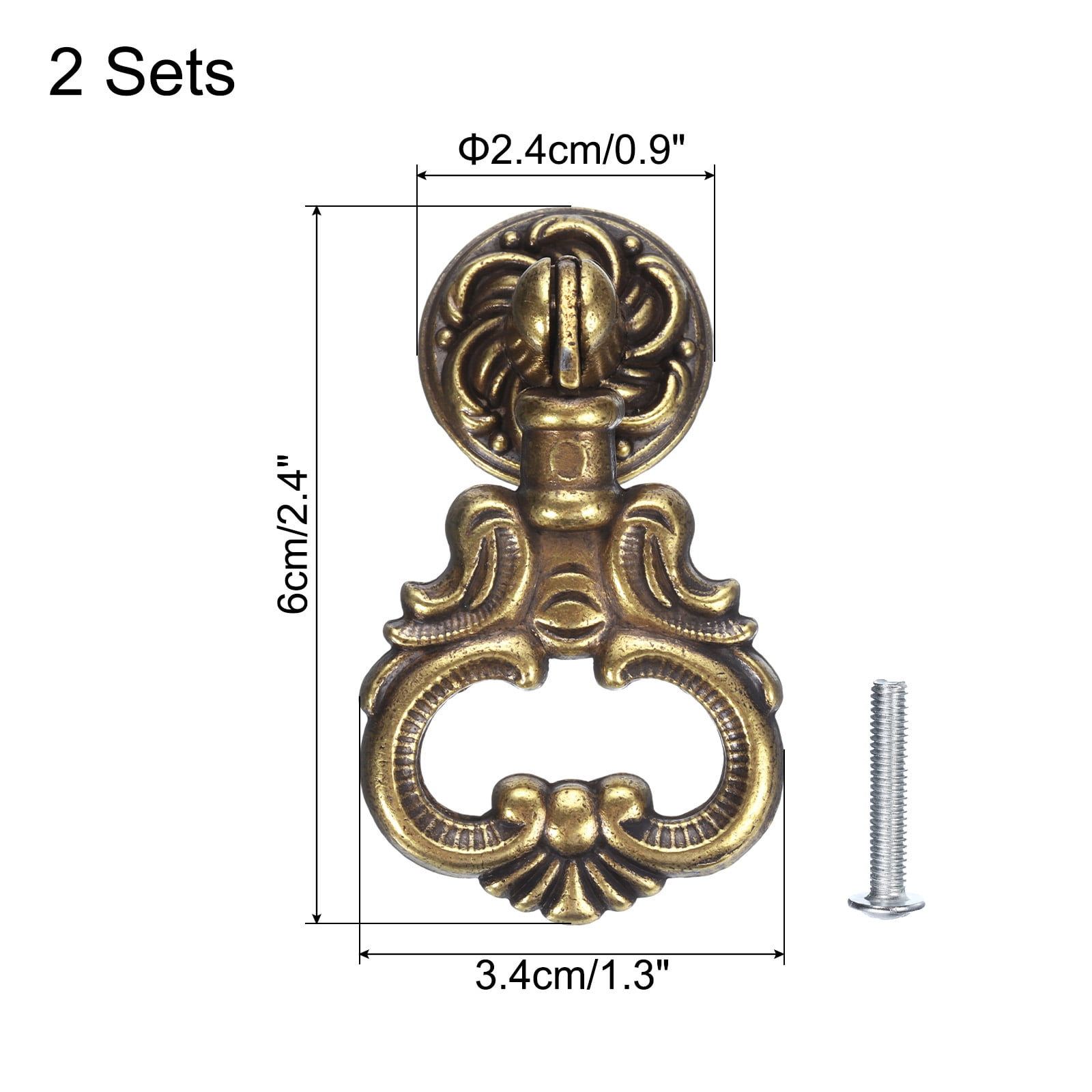 Unique Bargains Vintage Pendant Drawer Pulls with Single Mounting Hole for Dresser Drawer