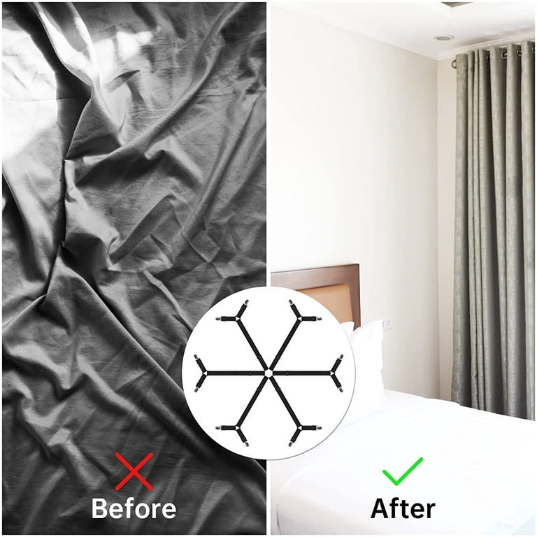 Adjustable Bed Sheet Fasteners Suspenders, Elastic Sheet Band