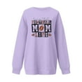 Women's Game Day Sweatshirt Funny Football Graphic Pullover Tops Long