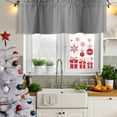 thumbnail image 5 of Gray Ombre Curtain Valances for Windows, Kitchen Valance Window Treatments Panel 2 Pack, Modern Abstract Art Farmhouse Gradient Rod Pocket Short Curtains for Bathroom Bedroom 42 x 18 Inch, 5 of 8
