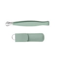 thumbnail image 3 of Universal Nose Hair Trimming Tweezers Round Tipped Tweezers for Facial Nasal Green with Pouch, 3 of 10