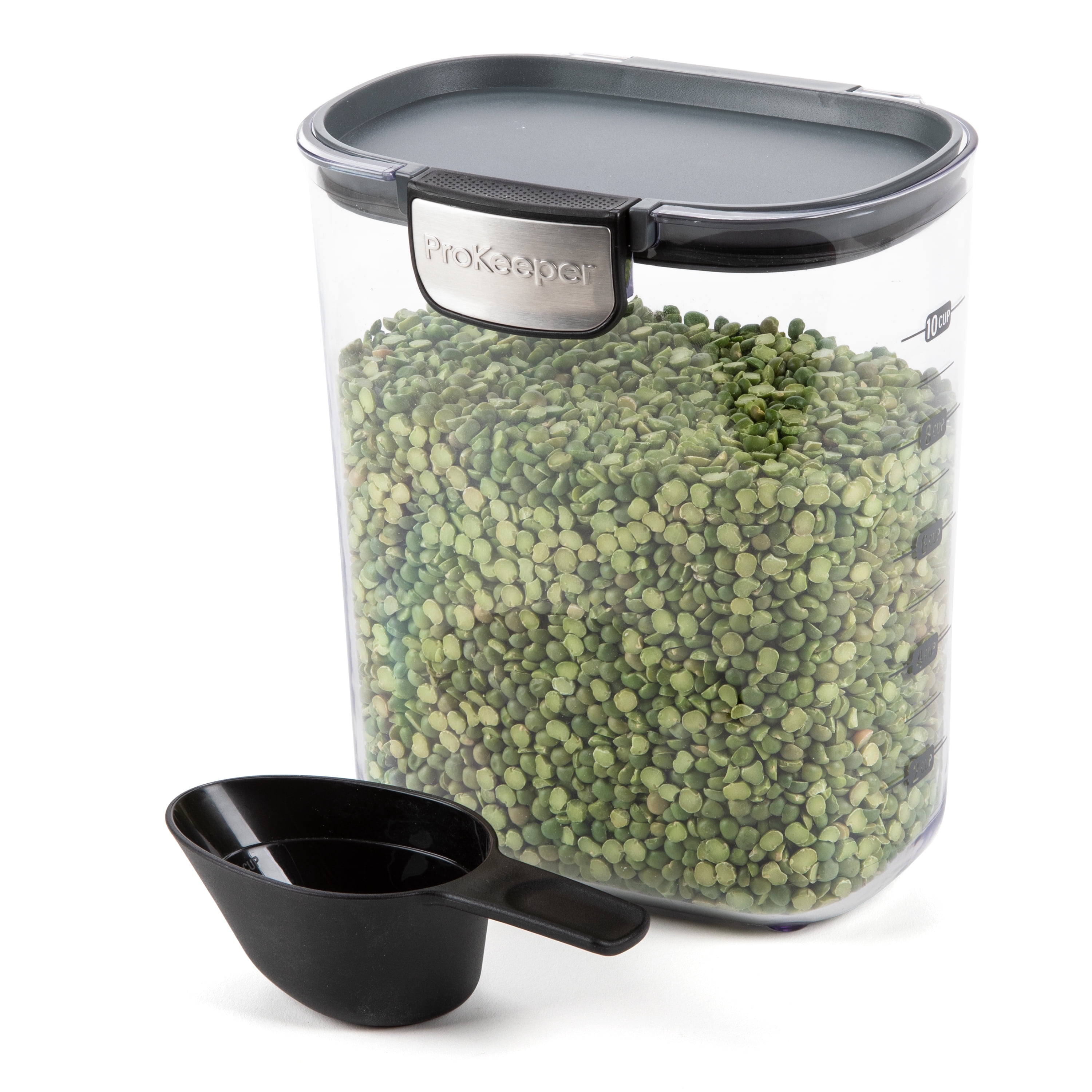Progressive International Grey Plastic Airtight Food Storage Container