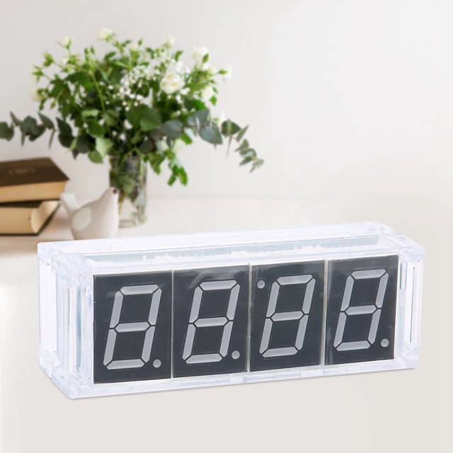 Kit De Reloj Digital Electrónico, Kit De Reloj LED, Regalo De Tiempo/temperatura Para Amantes De La Electrónica YLSHRF DIY LED Clock