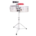 thumbnail image 1 of Timbales serie Prestige LATIN PERCUSSION 14' & 15' STAINLESS LP1415-S plateado, 1 of 2