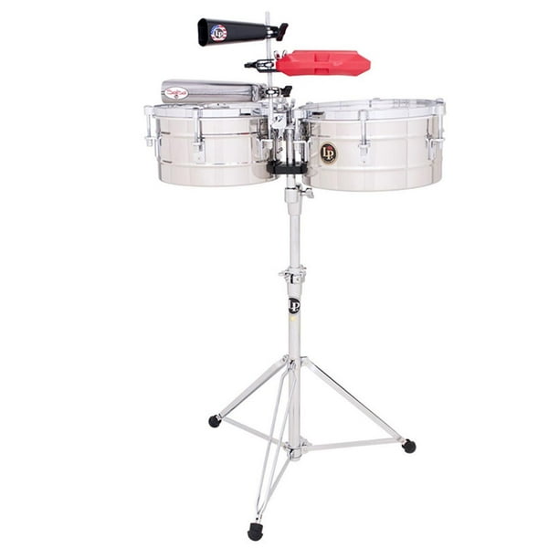 Timbales serie Prestige LATIN PERCUSSION 14' & 15' STAINLESS LP1415-S plateado