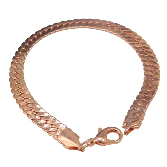 Pure Solid Copper Bracelet - Cuban Chain Snake Link Rider Bracelet Arthritis