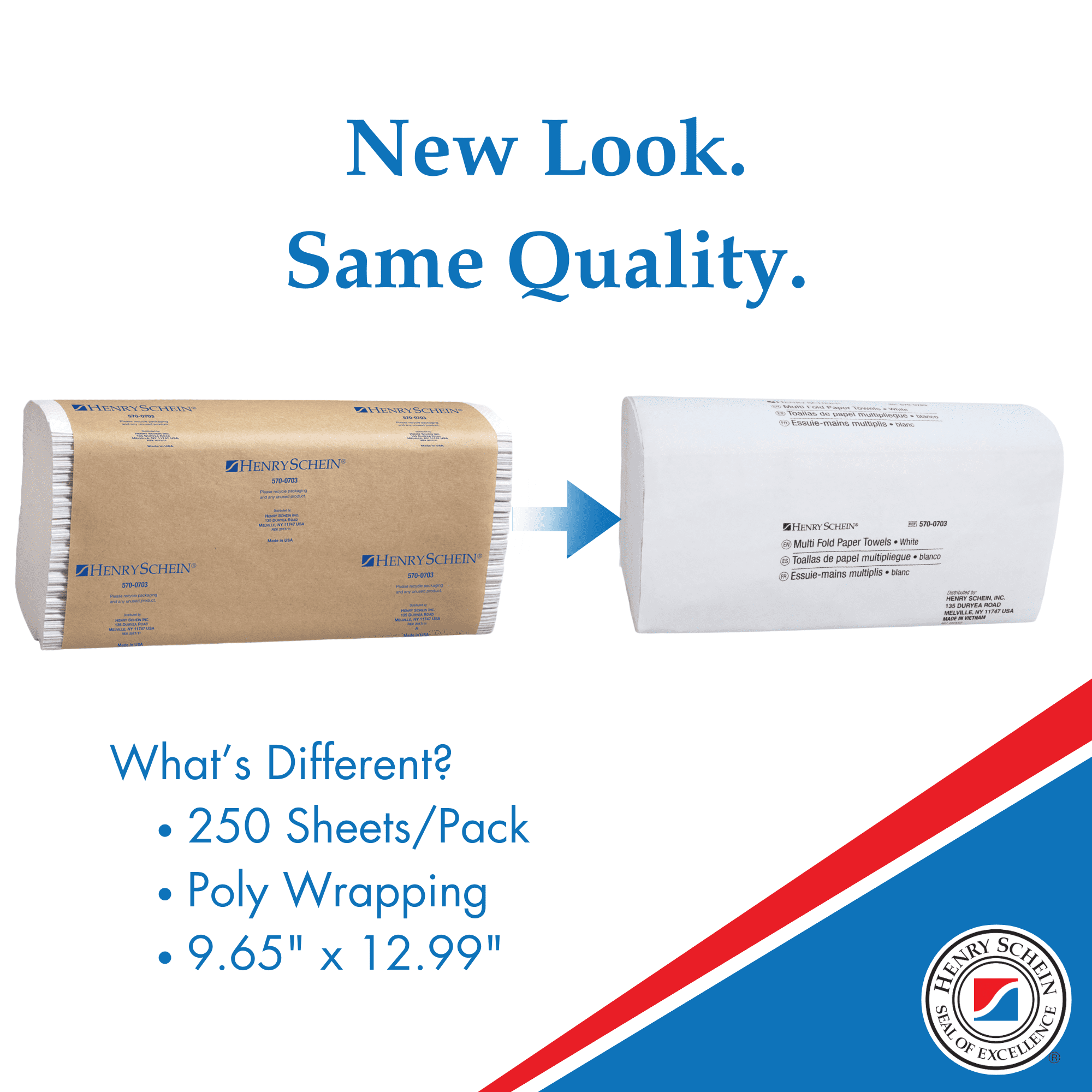 Henry Schein Multifold Paper Towels, 4000 Pcs, 16 Pack