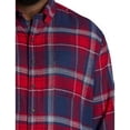 thumbnail image 3 of Large Plaid Flannel Sport Shirt Red Navy 1XLT, 3 of 5