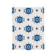 thumbnail image 7 of DouZhe Ultra-Soft Micro Fleece Lightweight Flannel Bed Blanket, Mystic Amulet Turkish Eye Print Cozy Warm Throw Blankets, 50"x40", 7 of 7