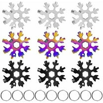 18-in-1 Snowflake Multitool, 9 Packs Stainless Steel Snowflake Wrench/Bottle Opener/Screwdriver Kit, Stainless Steel Portable Star Tool for Christmas Great Gifts$$Tools & Hardware Other