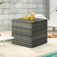 thumbnail image 5 of Cozyhom 5.59*25.59*24.8in Outdoor Rattan Storage Box,All Weather Bin Deck Box for Cushions and Pool Toys,Gray, 5 of 6