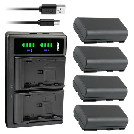 Kastar 4-Pack Battery and LTD2 USB Charger Replacement for Canon UC-V200 UC-V300 UC-X1 UC-X1Hi UC-X2 UC-X2Hi UC-X30 UC-X30Hi UC-X40 UC-X40Hi UC-X45 UC-X50 UC-X55 V40 V40Hi V50Hi V60Hi