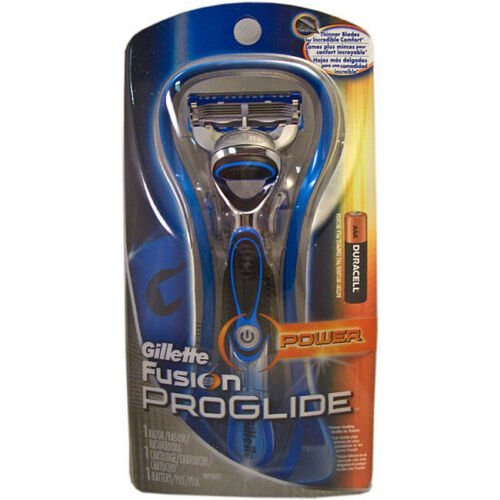 Pack of 6 Gillette Fusion ProGlide Power Handle + 1 Razor and Battery