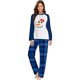 thumbnail image 2 of Pijamas navideños a juego para mujer, pajarita, muñeco de nieve, conjunto de Pijama Rojo femenino, 2 of 4