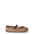 thumbnail image 5 of Wonder Nation Little Girls and Big Girls Leopard Bow Ballet Flat Shoes, 5 of 6