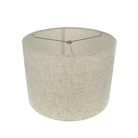 Urbanest Linen Drum Lamp Shade, 14-inch by 14-inch by 10-inch, Cottage, Spider-Fitter