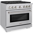 thumbnail image 4 of Zline Sgr-Br-36 Paramount 36" Wide 5.2 Cu. Ft. Free Standing Gas Range - Stainless Steel, 4 of 7