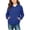 Blue, variant on asjyhkr Girls Knitted Hoodies Long Sleeve Pullover Ribbed Soft Comfy Everyday Wear Teens 1/4 Button Fall Fashion Tops(14-15 Years,Yellow)