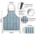 thumbnail image 7 of Teal Green Buffalo Plaid Aprons with Pocket Chemical Work Apron Waterproof Bib Apron for Brother Boyfriend Husband Cooking Aprons for Kitchen Cool BBQ Grilling, 7 of 7