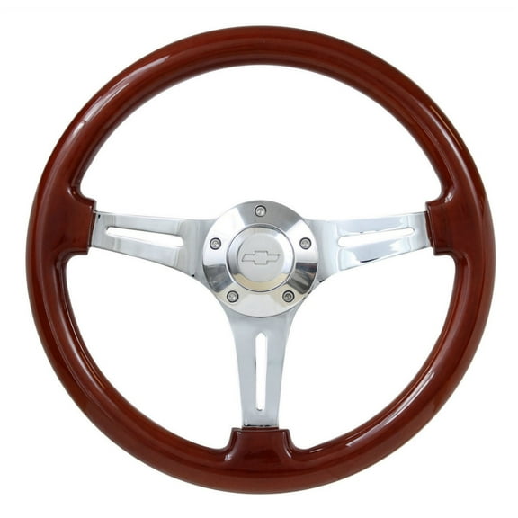 Real Wood 14" Steering Wheel   Adapter for 1969-1994 GM Cars