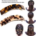 thumbnail image 2 of French Style Curved Rectangle Volume Barrette Tortoise Shell Hair Clips Barrettes Automatic Clasp For Thick Hair ,2 Pack, 2 of 3