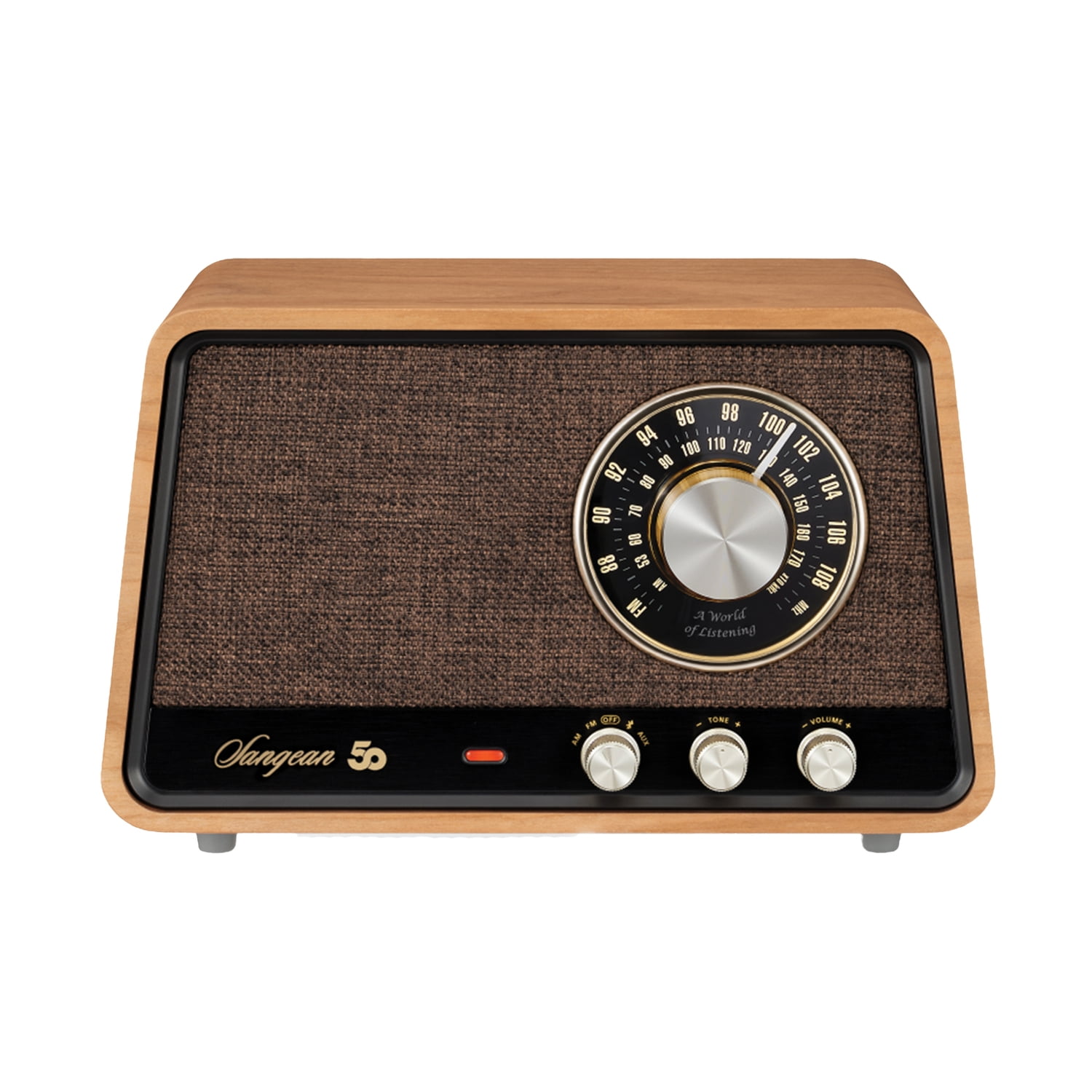 Sangean, Portable Radio, WR-55, Bluetooth AM/FM with Cherry Finish