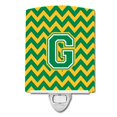 thumbnail image 1 of Carolines Treasures CJ1059-GCNL Letter G Chevron Green & Gold Ceramic Night Light, 1 of 1