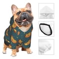 thumbnail image 3 of Fotbe Hot Dog 6 Print Small Dog Sweater Hoodies Pet Grey Hooded Soft Fleece Sweatshirts with Pocket Fall Winter Puppy Cat Sweaters Warm Clothes-Small, 3 of 7