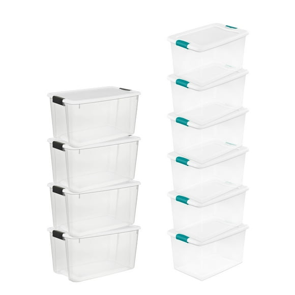 Sterilite Boîte de Rangement Ultra Latch 70 Qt (Lot de 4) & Conteneur 64 Qt (Lot de 6)