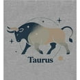 thumbnail image 2 of Taurus Zodiac Sign Adult Heather Gray Long Sleeve Hoodie-XXL, 2 of 3