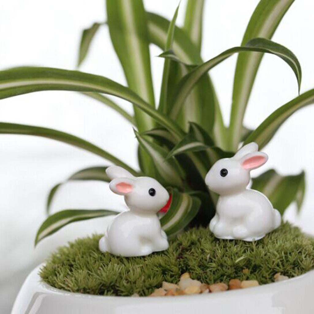 10x Miniature Deer Figurines Fairy Garden DIY Crafts Bonsai Ornaments Accs 