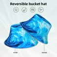 thumbnail image 3 of Vsdgher Blue Shell Print Bucket Hat for Men&Women Bucket Hat Reversible Summer Double-Side-Wear Travel Gardening, Beach, Camping, Hiking, Fishing Cap, 3 of 5