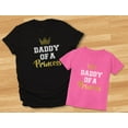 thumbnail image 4 of Father & Daughter Matching Set Daddy and Me Outfit Dad & Toddler Girl T-Shirts Daddy Black Small / Daughter Wow pink 5/6, 4 of 6