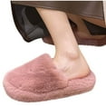 thumbnail image 4 of Zunfee Women's Indoor Slippers Pink - Size 37 (US 6), Warm Fuzzy Slip-On for Fall/Winter, 100% Polyester Easy-Clean, 4 of 4