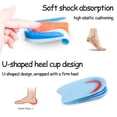 thumbnail image 3 of Gel Heel Pad Insoles U‑Shaped SEBS Cushion 1 Pair Shock Absorbing Heel Pain Relief Inserts for Men Women S/L, 3 of 6