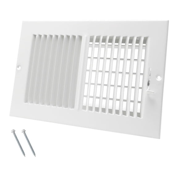 10 x 6 Inch [Duct Opening] Air Vent Covers for Wall or Ceiling - High Airflow 2 Way Steel Ventilation - Adjustable Wall/Ceiling Register, 11-3/4 Inch x 7-3/4 Inch [Overall Dimensions]