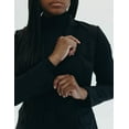 thumbnail image 5 of Long-Sleeve Button-up Athleisure Black, You Hung the Moon Blazer (Women's) - Mrs Momma Bear, 5 of 7