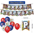 thumbnail image 3 of 32 Pcs For Dino Cartoon-Themed For Ranch Party Decoration Set - Includes Banner, Cake Topper, 12 Cupcake Toppers, and 18 Balloons for Celebratory Occasions, 3 of 4