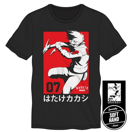 Bioworld Kakashi Hatake Team 07 Manga Men s Black T Bioworld Kakashi Hatake Team 07 Manga Men s Black T