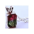 thumbnail image 4 of 1.3ct Emerald Watermelon Tourmaline Sterling Silver Necklace 86MGTN, 4 of 7