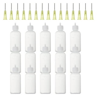 Uxcell Needle Tip Bottle Precision Plastic Applicator Bottles with 6 Colors  Cap for DIY, Cleaning, Repair 12pcs