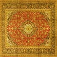 thumbnail image 1 of Ahgly Company Indoor Square Medallion Yellow Traditional Area Rugs, 5' Square, 1 of 4