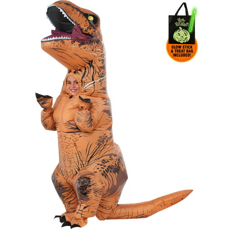 Jurassic World Deluxe Inflatable T-Rex Costume for Kids Treat Safety Kit