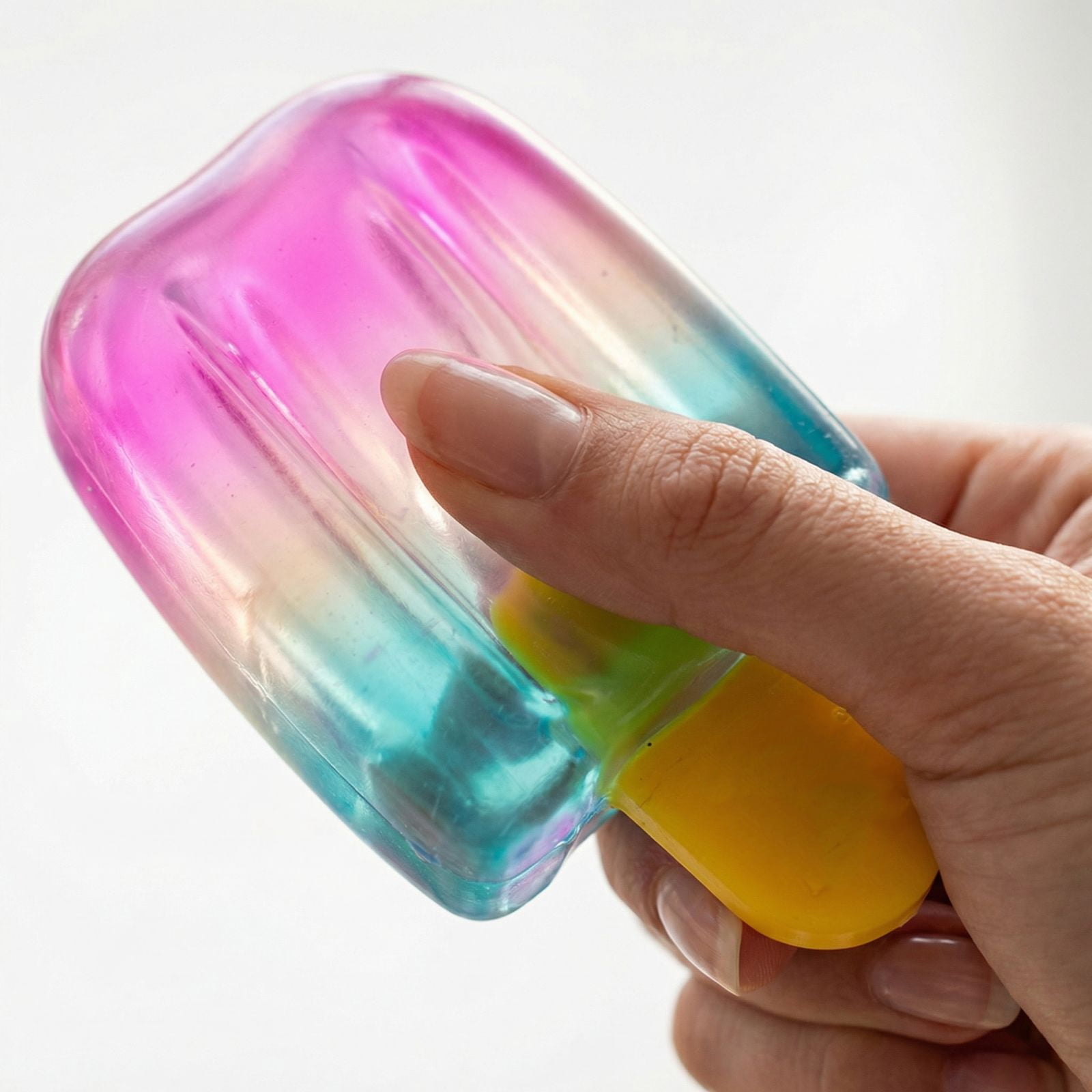 3PCS Colorful Nice Popsicle Squishy, Doh Sensory Popsicle Fidget for Anxiety Relief and Focus, Soft Portable Squeeze Popsicle, Party Favor