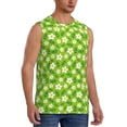 thumbnail image 2 of Uemuo Daisies Flowers Pattern Men's Sleeveless T-Shirt,Muscle Athletic Tank Top, Moisture-wicking Quick-dry Breathable Classic Tee Top for Gym Run Outdoor Sports-, 2 of 8