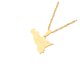 thumbnail image 2 of Collar con colgante de mapa Qarigey de Acero inoxidable Italia y Sicilia Color oro, 2 of 6