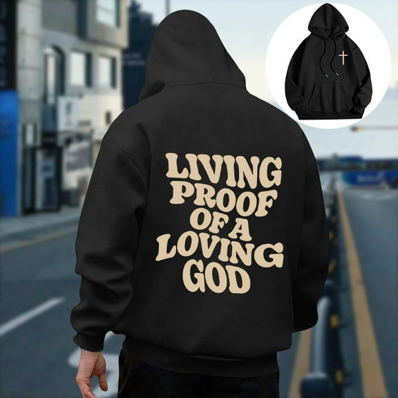 Fnnxeal 2XL Hoodies Sweatshirts for Men, Outdoor Big and Tall Shirts Long Sleeve Shirt with Pocket Fall Winter Casual Mens Black Blouse