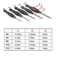 thumbnail image 4 of Countersink Drill,Set 1/4-inch Shank Cone Bit Set Drill Cone Bit Bit Set 1/4-inch 5pcs Hss Countersink Screw Reamer Chamfer Countersink Drill 1/4-inch Shank Quick Ce Drill Screw Reamer Rookin, 4 of 7