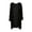 Black, variant on Lightweight Cardigan for Long Sleeve Open Front Cover Up Soft Loose Knit Sweater Casual Loungewear Elegant Solid Color Mid Long Length Summer Blank Kimonos Sweaters Jacket for Women plus
