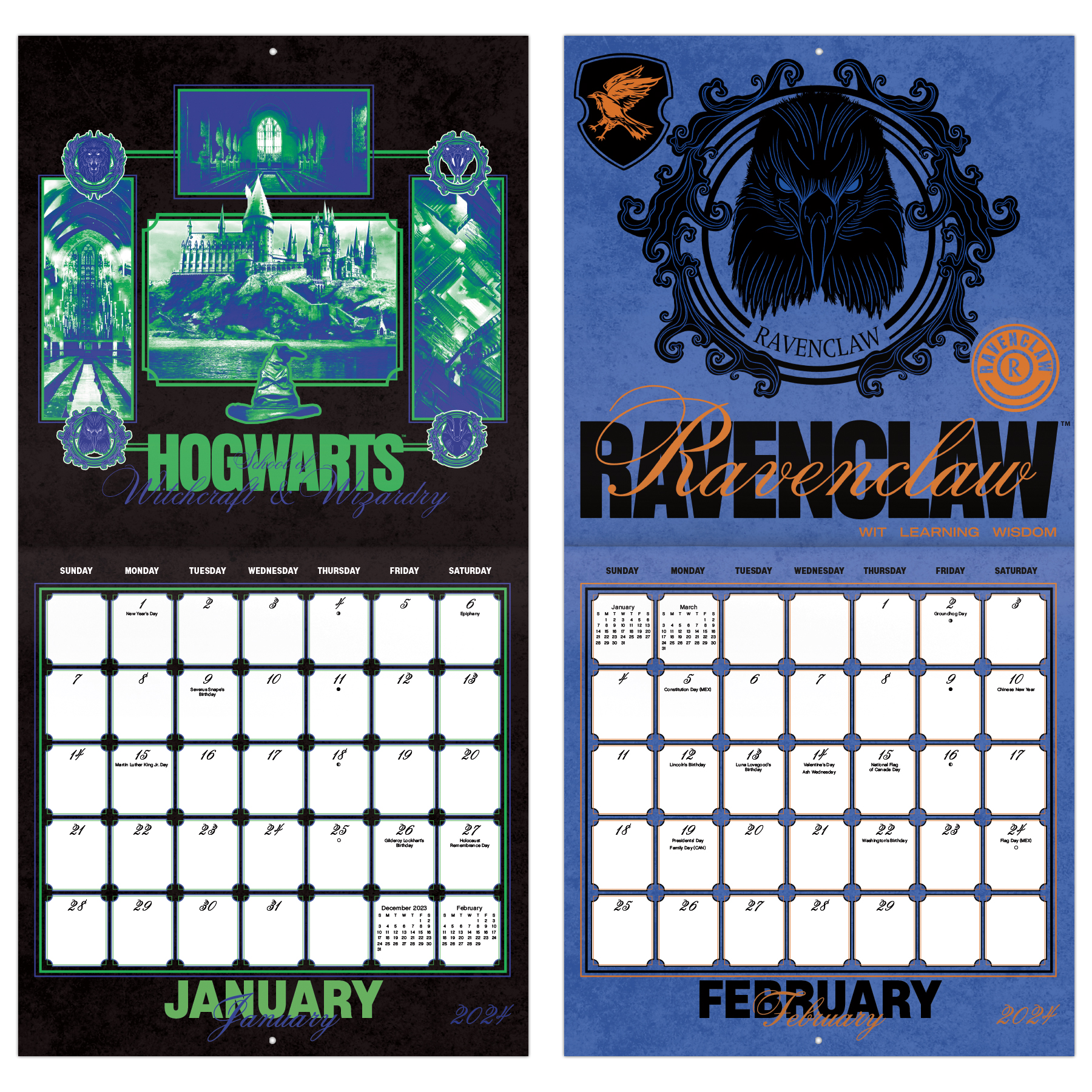 Trends International 2024 Harry Potter 2024 Harry Potter Wall Calendar & Magnetic Frame